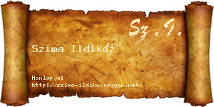 Szima Ildikó névjegykártya
