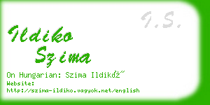 ildiko szima business card